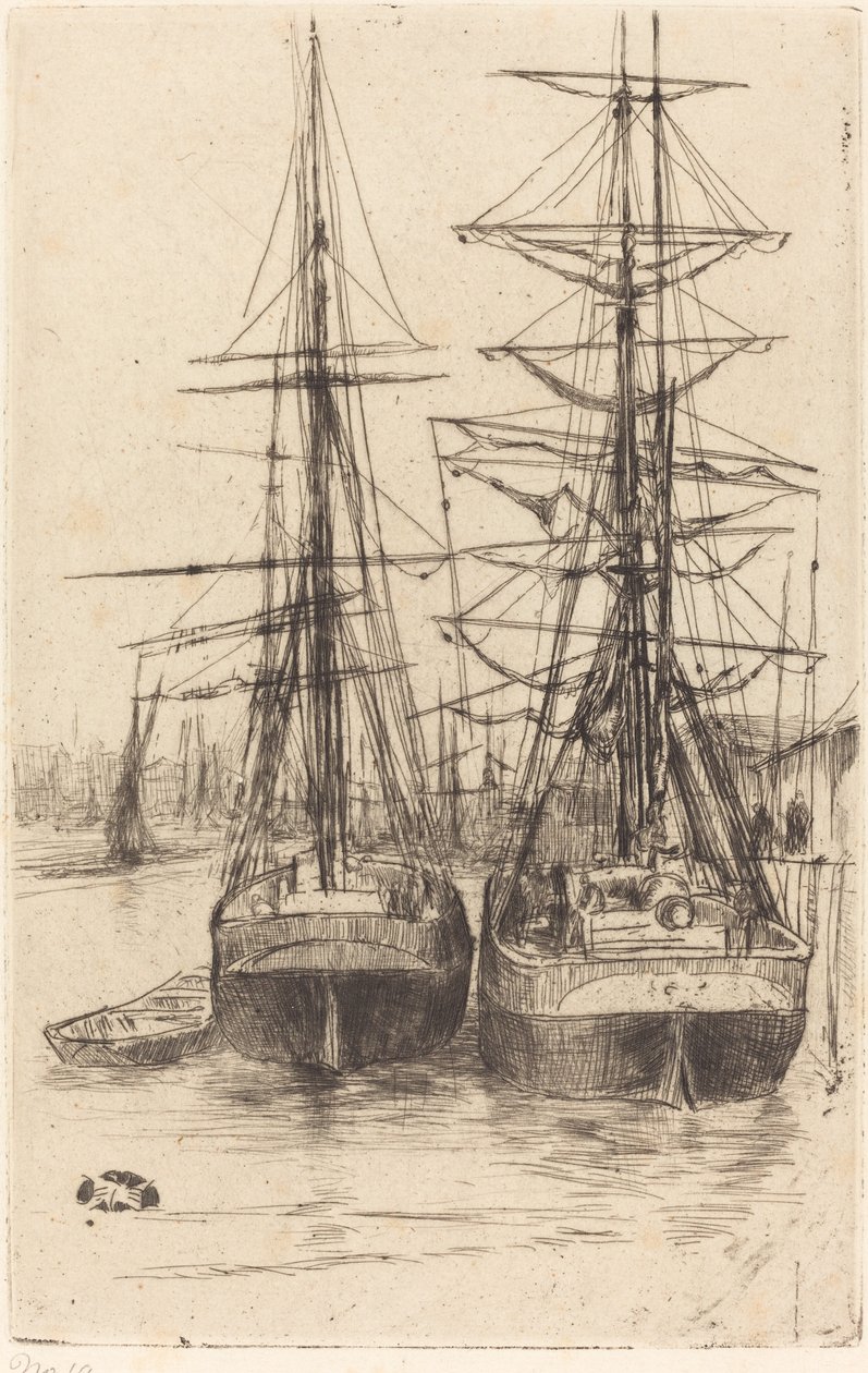 Dwa statki, 1875. autorstwa James Abbott McNeill Whistler