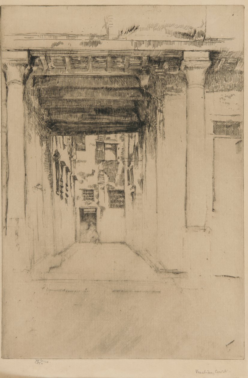 Dwór wenecki, 1879-1880. autorstwa James Abbott McNeill Whistler