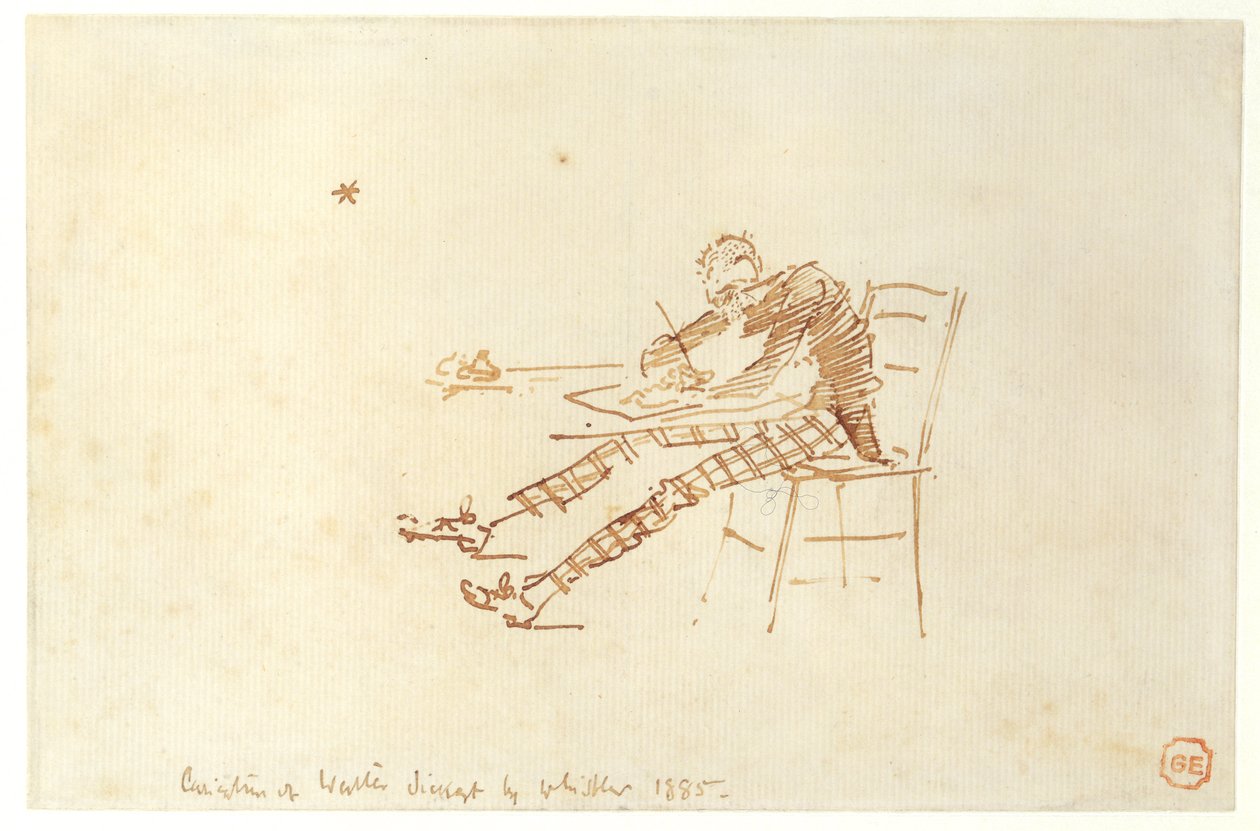 Walter Sickert (1860-1942) Szkicowanie, 1885 autorstwa James Abbott McNeill Whistler