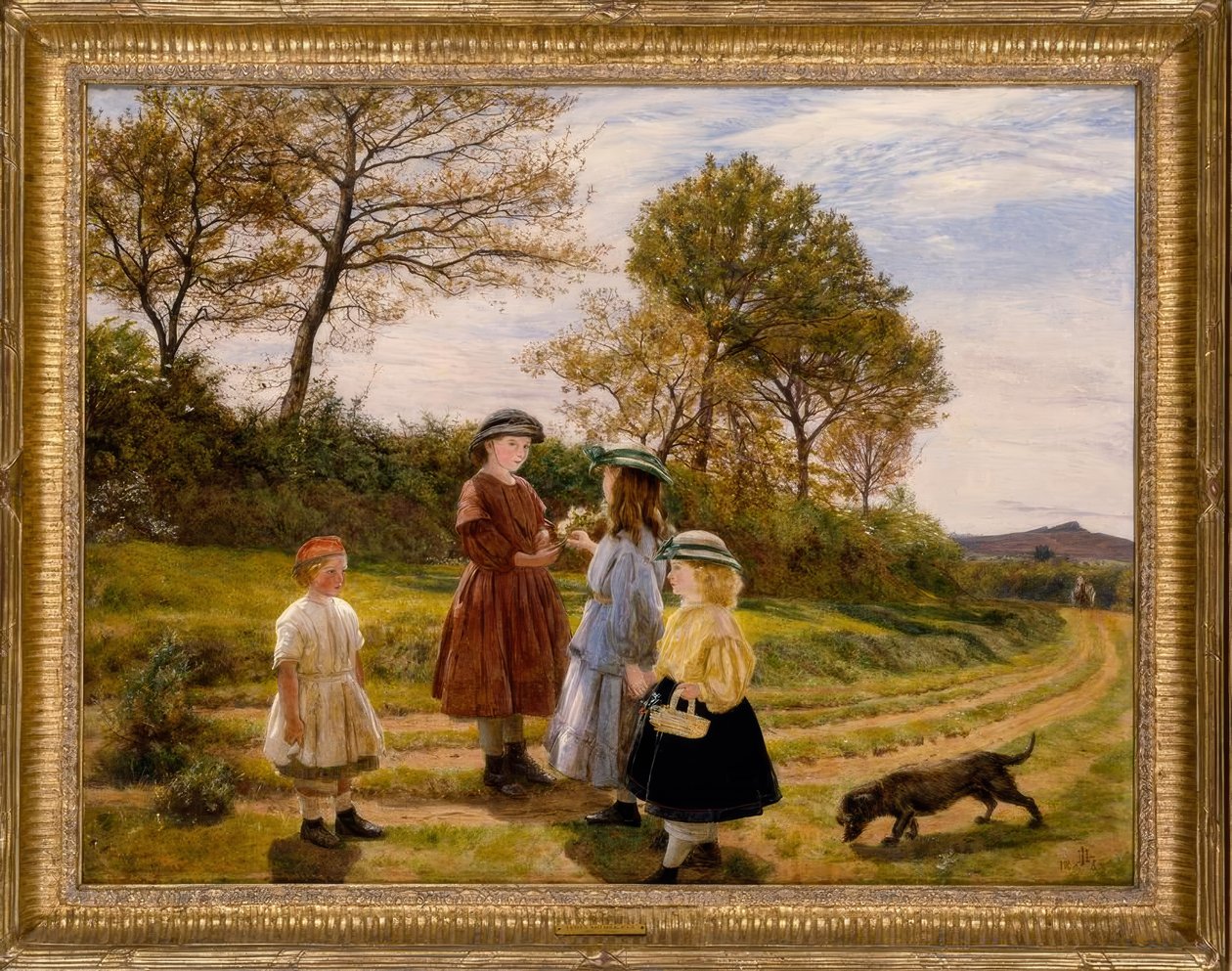 James Archer, Zbieracze kwiatów / Gemälde, 1863 autorstwa James Archer