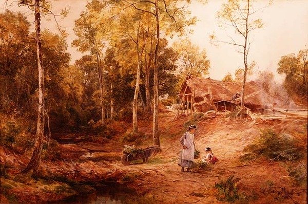 Jesień w lesie Gloucestershire autorstwa James Aumonier