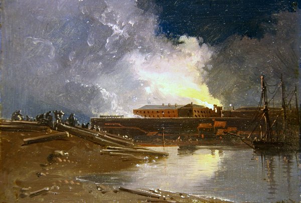 Płonący Bristol autorstwa James Baker Pyne