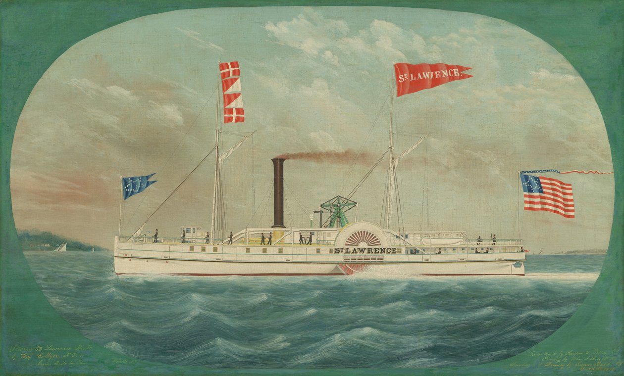 Parowiec św. Wawrzyńca, 1850 r. autorstwa James Bard