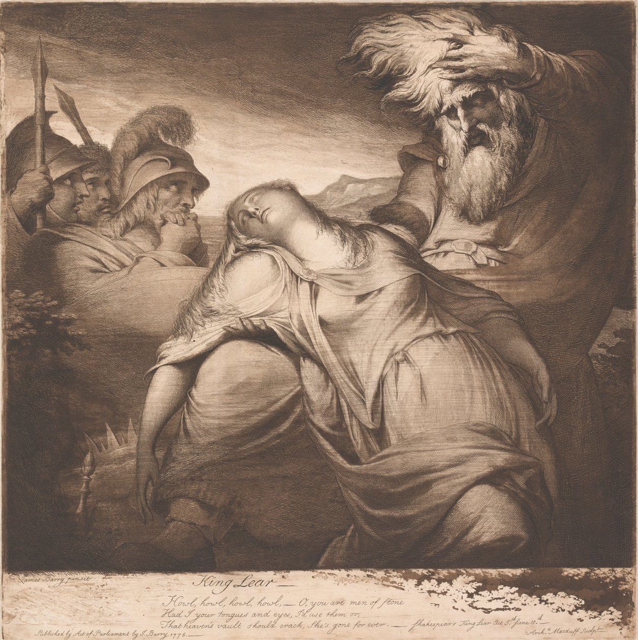 Król Lear i Kordelia autorstwa James Barry
