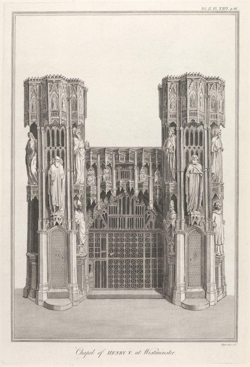 Kaplica Henryka V w Westminster autorstwa James Basire