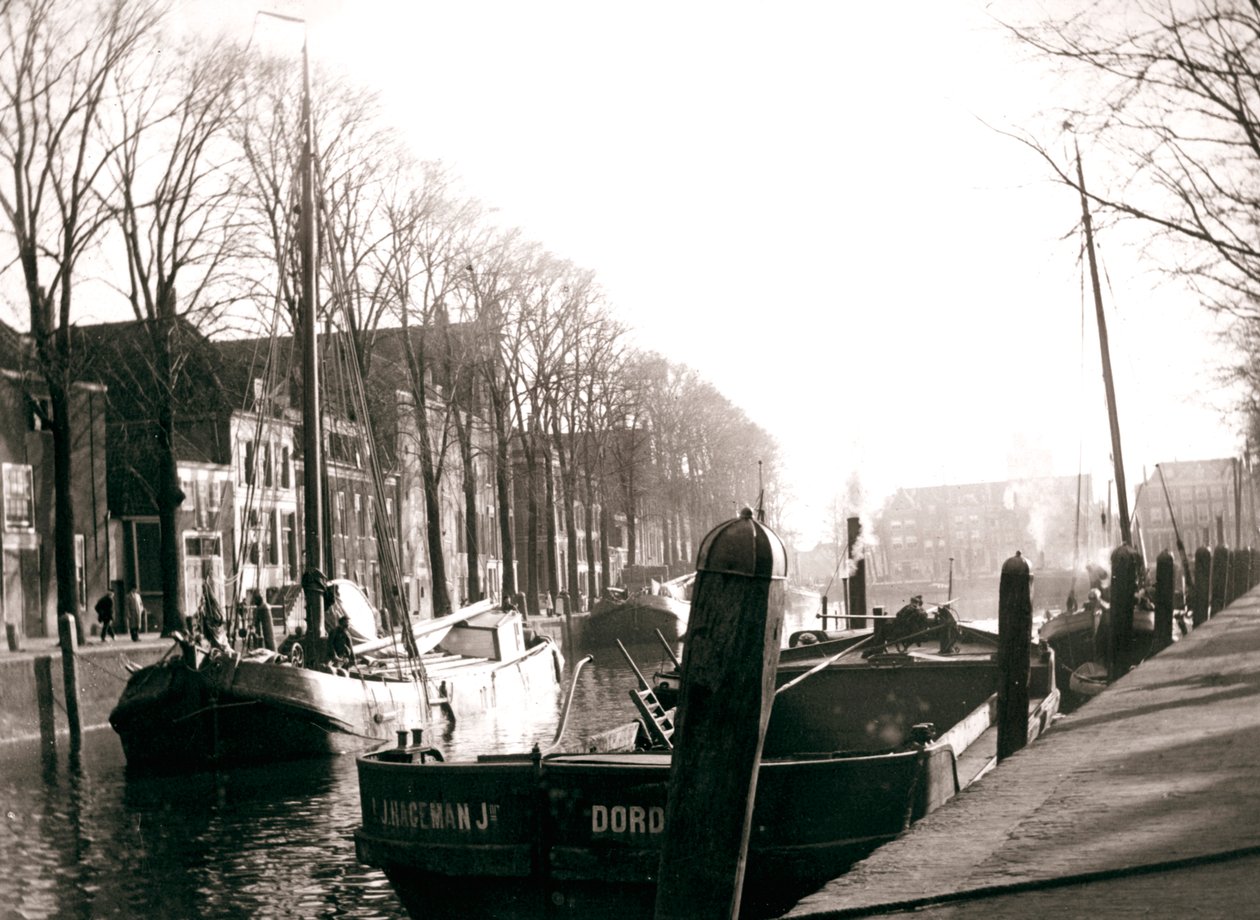 Kanały, Dordrecht, Holandia, 1898. autorstwa James Batkin