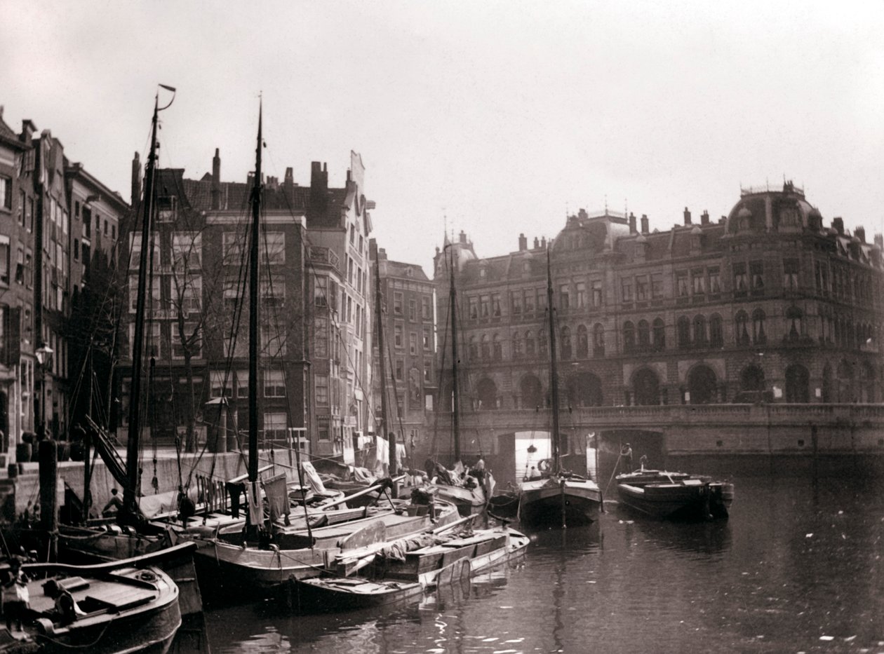 Łodzie kanałowe, Rotterdam, 1898 r. autorstwa James Batkin