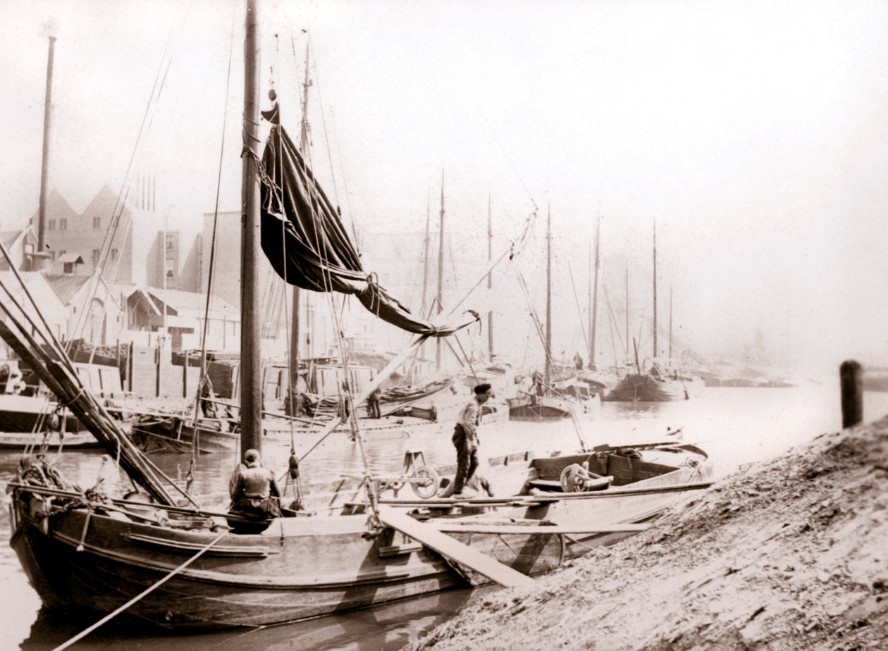 Łodzie kanałowe, Rotterdam, 1898 r. autorstwa James Batkin