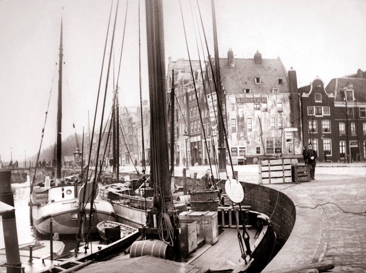 Łodzie kanałowe, Rotterdam, 1898 r. autorstwa James Batkin