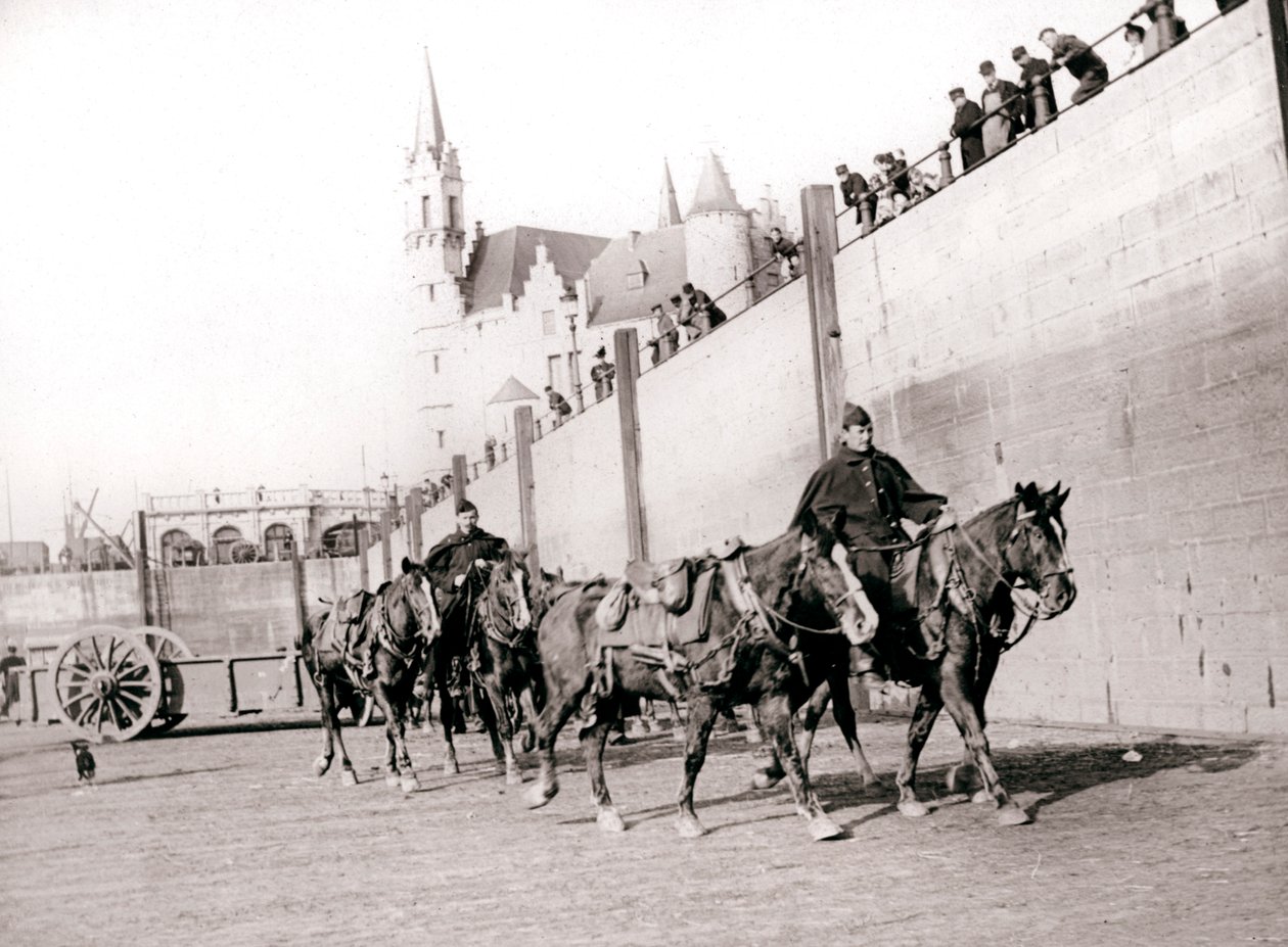 Jeźdźcy konni, Antwerpia, 1898. autorstwa James Batkin