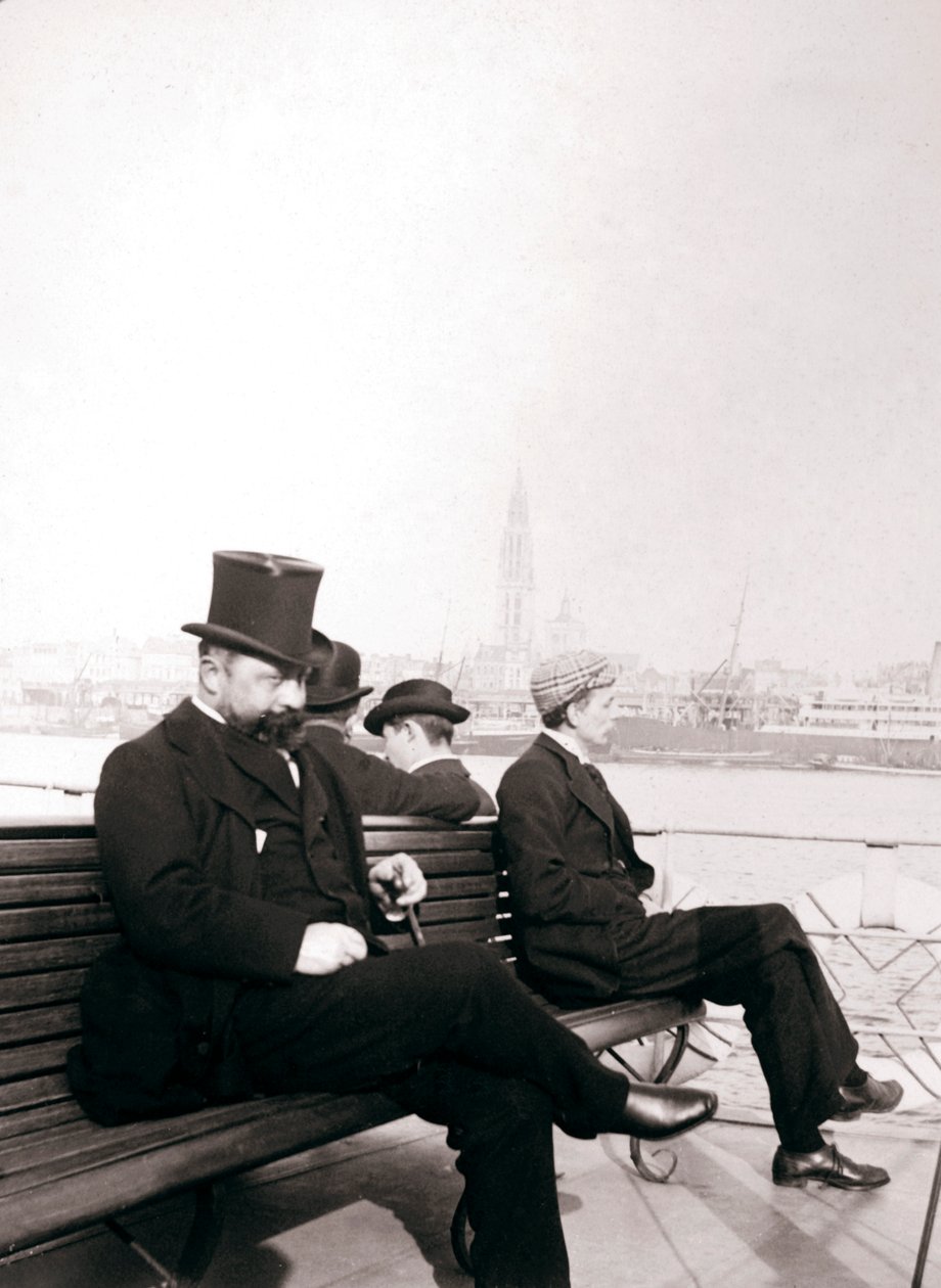 Pasażerowie na promie, Rotterdam, 1898. autorstwa James Batkin