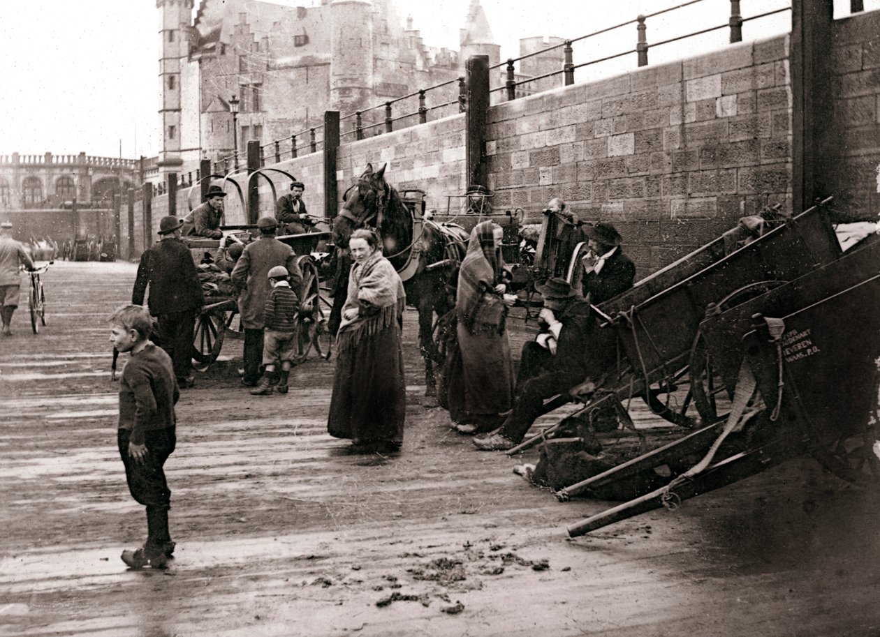Scena uliczna, Antwerpia, 1898. autorstwa James Batkin