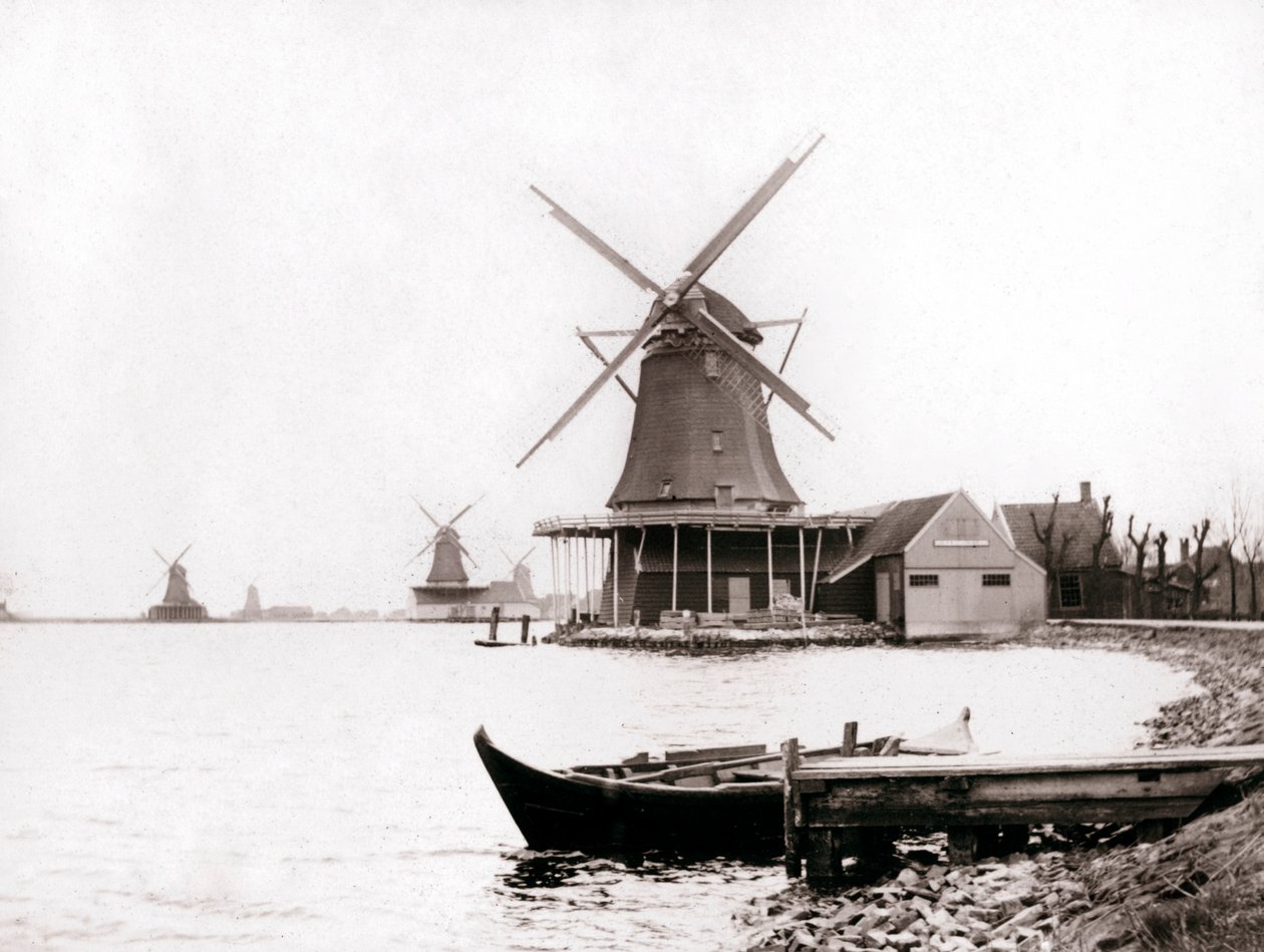 Wiatraki, Laandam, Holandia, 1898. autorstwa James Batkin