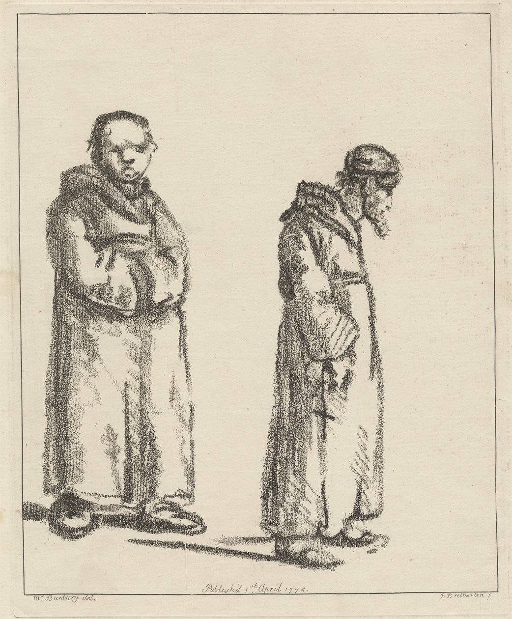 Dwóch mnichów autorstwa James Bretherton