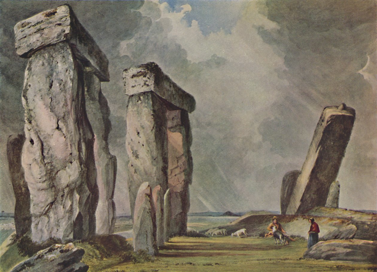 Stonehenge, Wiltshire, ok. 1830, 1946 r autorstwa James Bridges