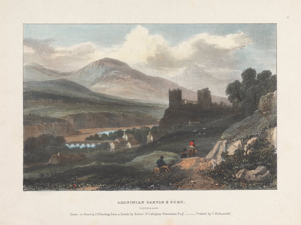 Zamek Ardfinów i fort Tipperary autorstwa James Duffield Harding