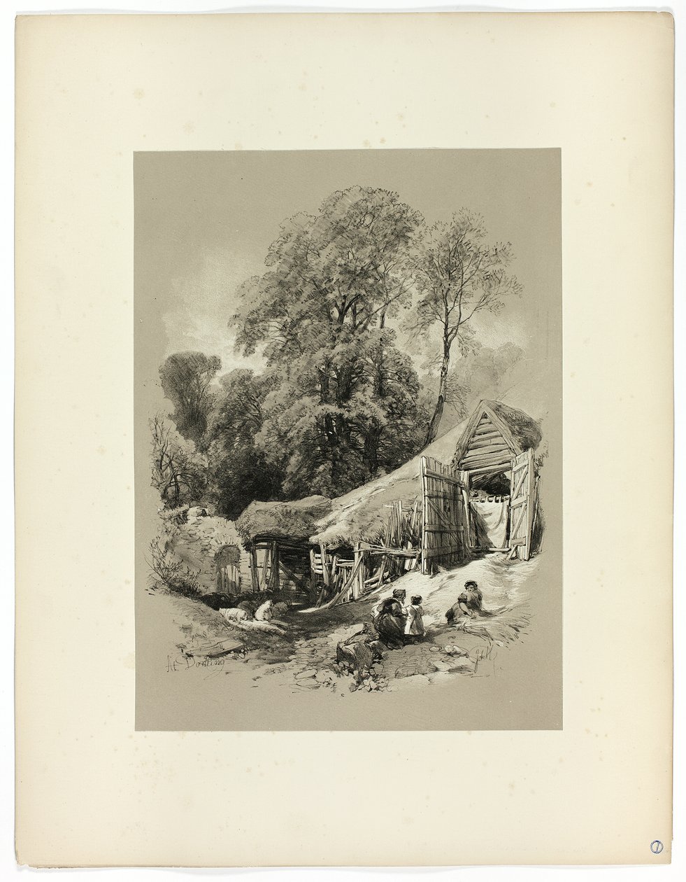 W Dorking, z Picturesque Selections autorstwa James Duffield Harding