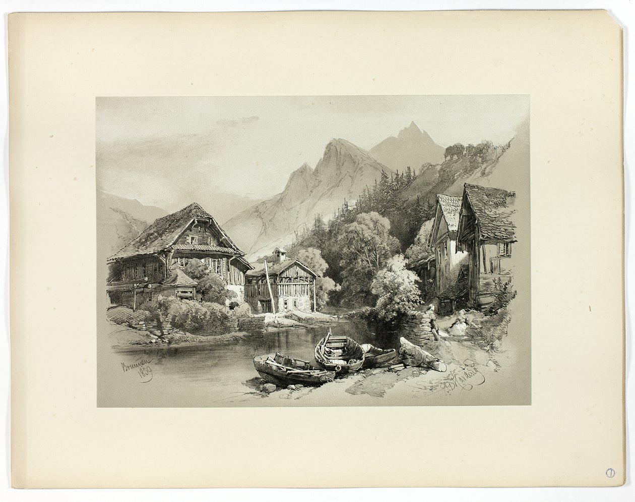 Brunnen, z Picturesque Selections autorstwa James Duffield Harding