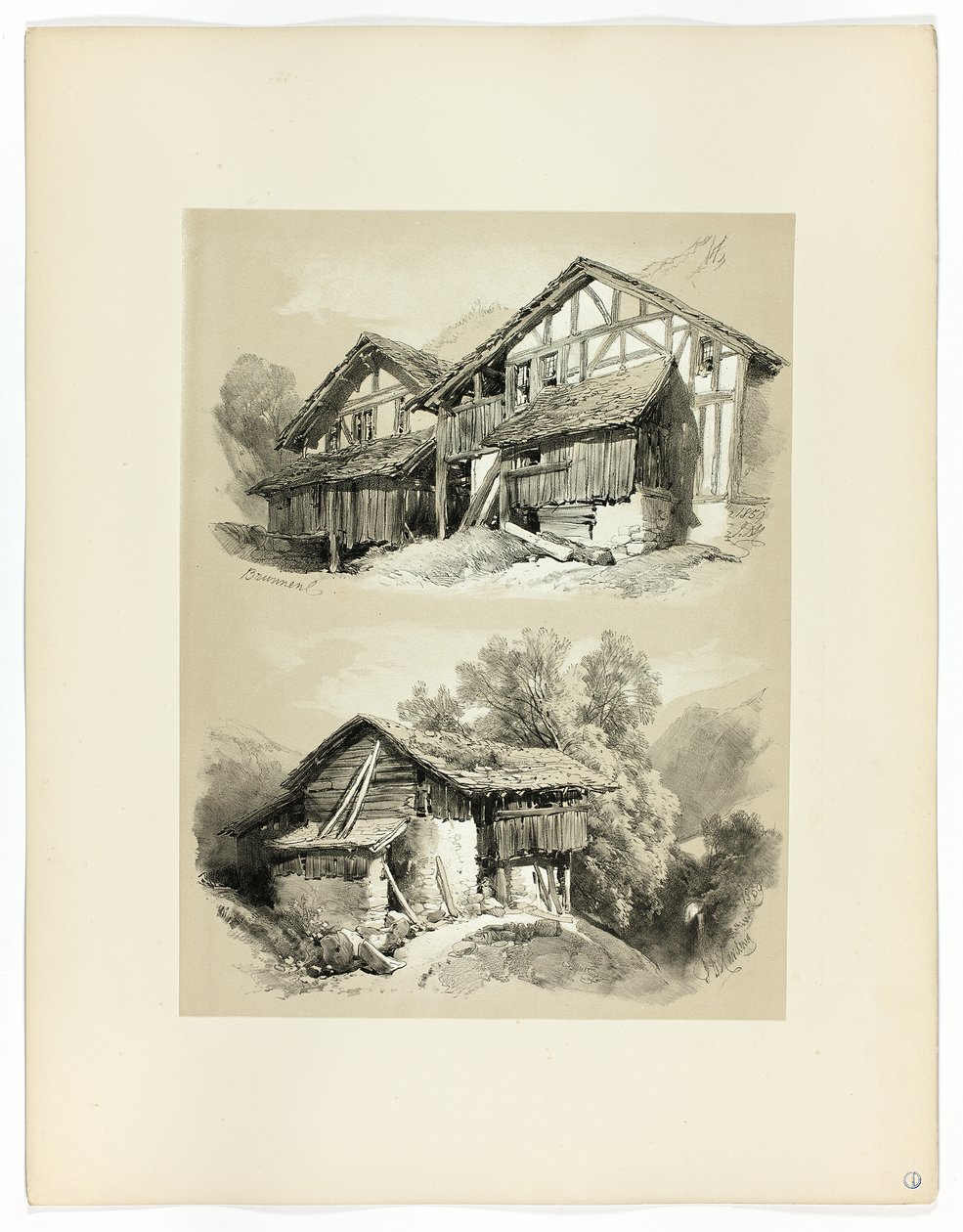Brunnen, z Picturesque Selections autorstwa James Duffield Harding