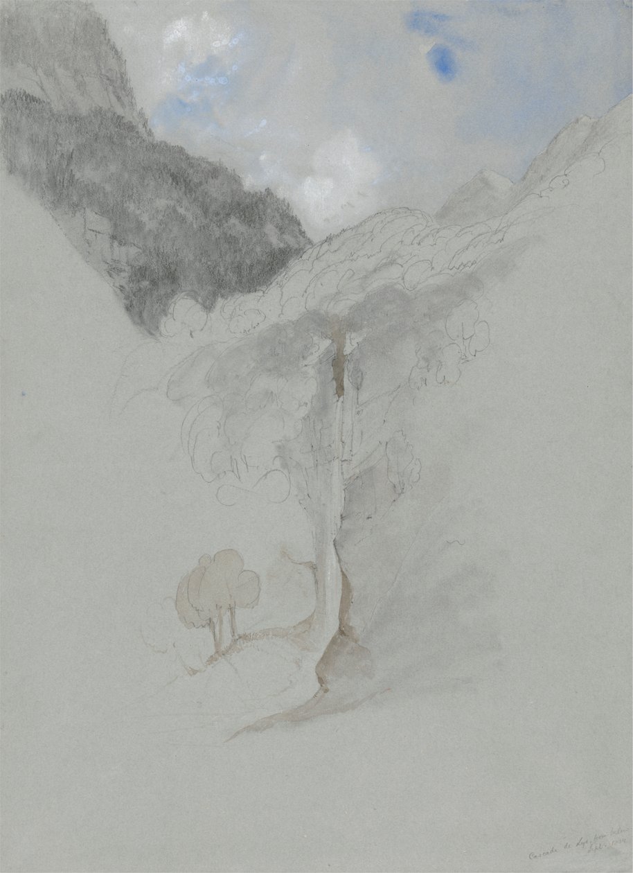 Cascade de Lys od dołu autorstwa James Duffield Harding