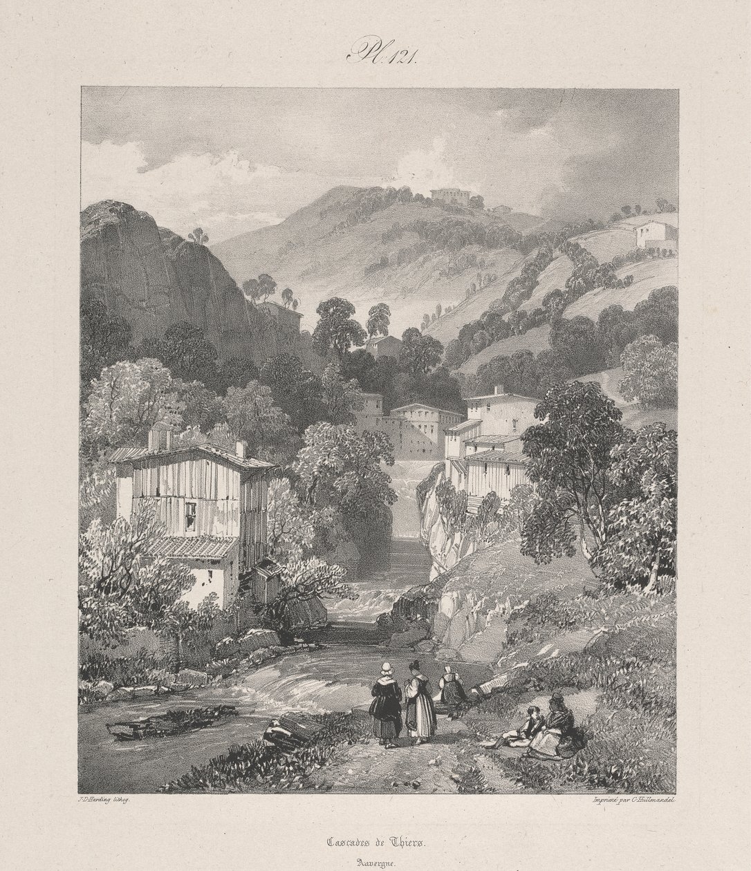 Cachoeiras de Thiers, Auvergnepolish autorstwa James Duffield Harding