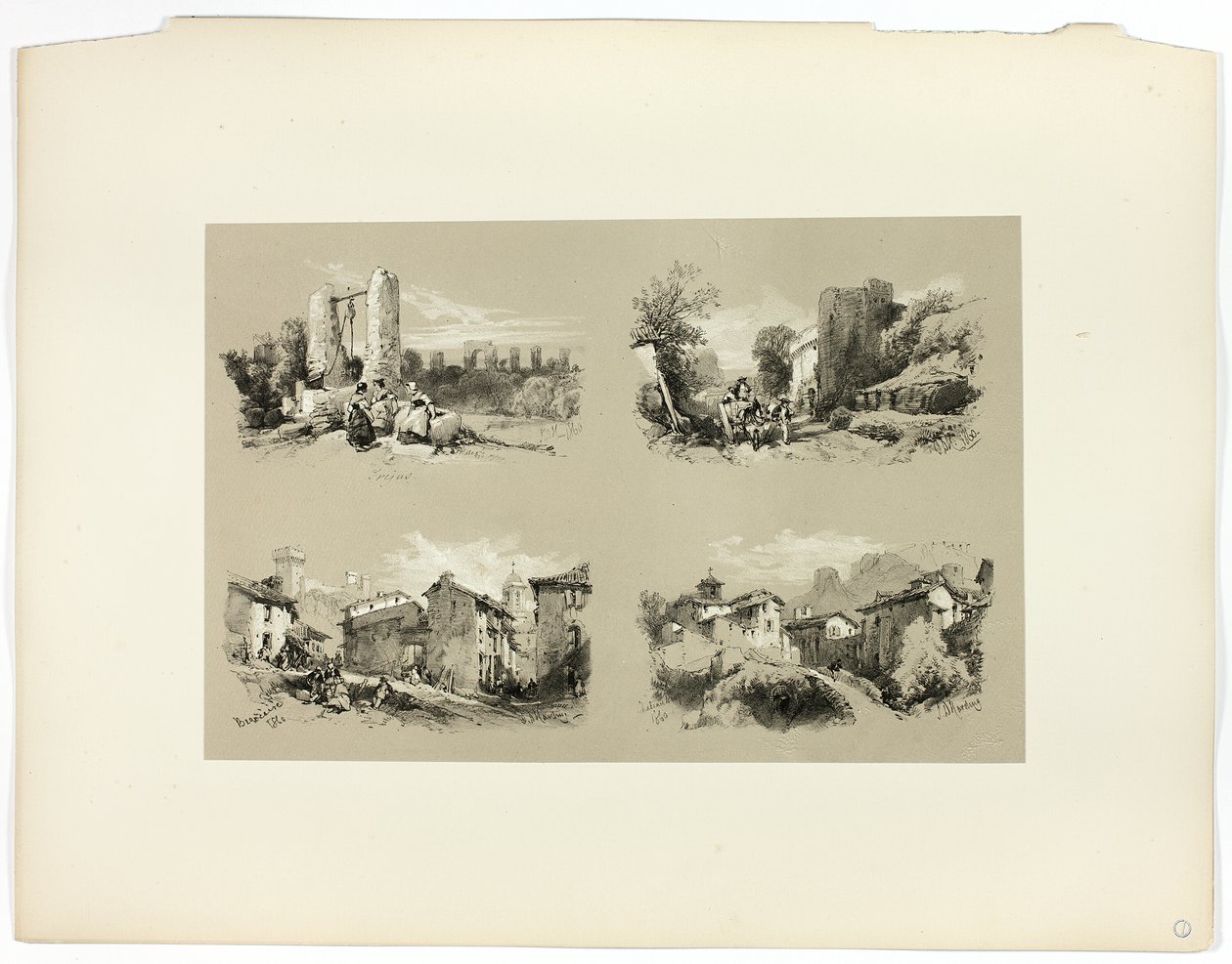 Frejus, Beaucaire, Chateau, z Picturesque Selections autorstwa James Duffield Harding