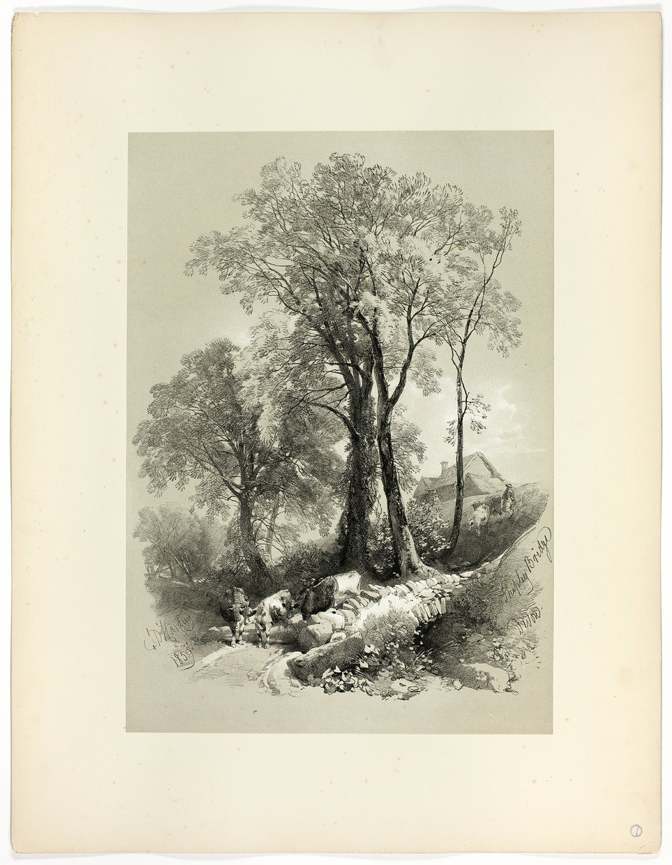 Shipley Bridge, Devon, z Picturesque Selections autorstwa James Duffield Harding