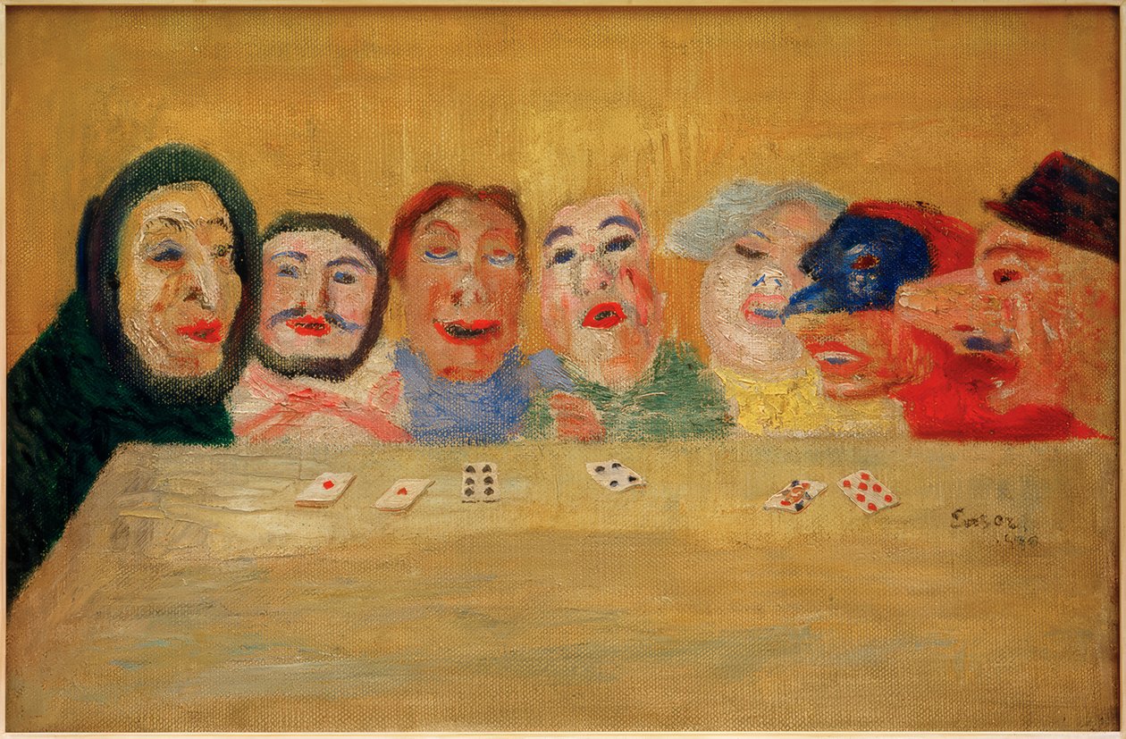 Maski do gry w karty autorstwa James Sidney Ensor