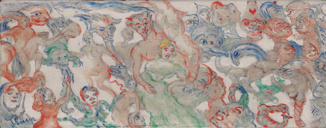 Splecione potwory Niezszyte, splecione (B) autorstwa James Ensor