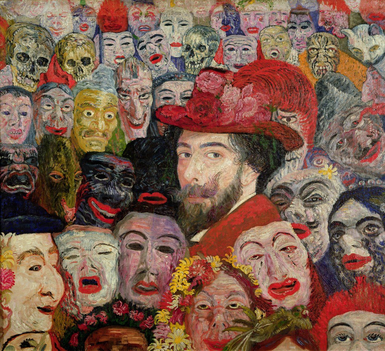 Мой портрет в окружении Maskspolish autorstwa James Ensor