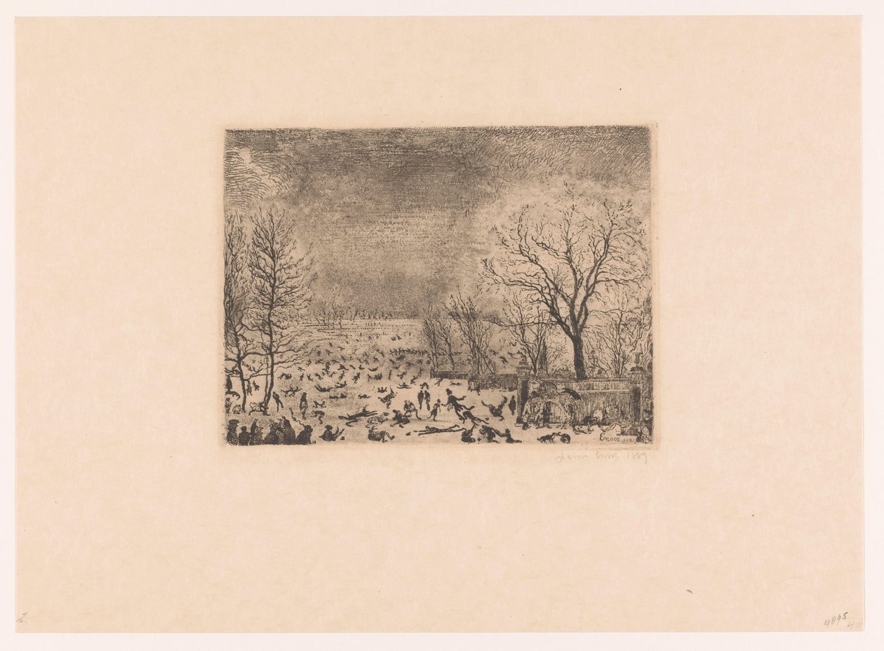 łyżwiarze Les patineurs autorstwa James Ensor