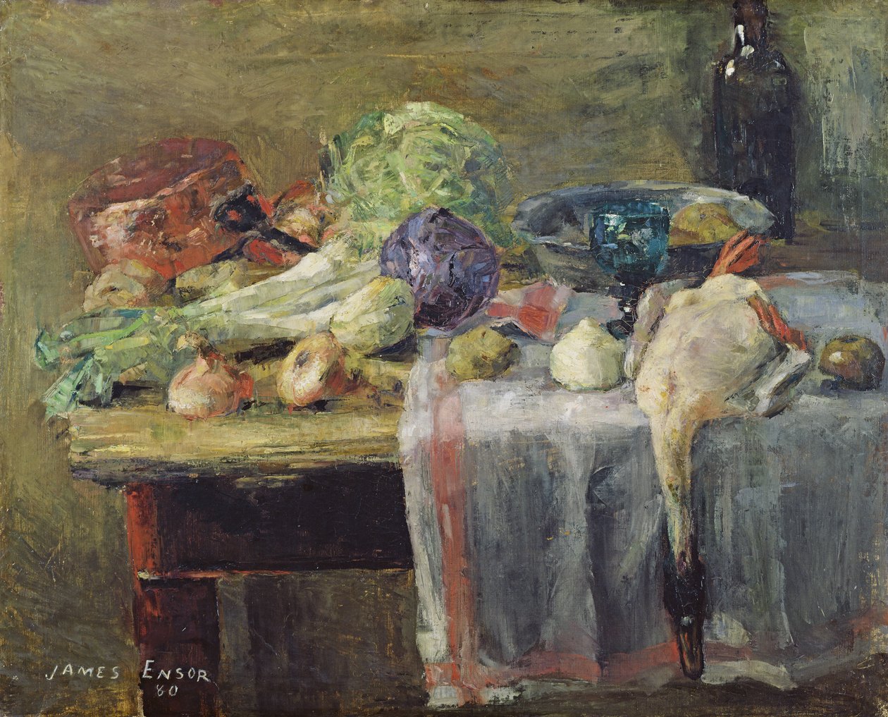 Martwa natura z kaczką autorstwa James Ensor