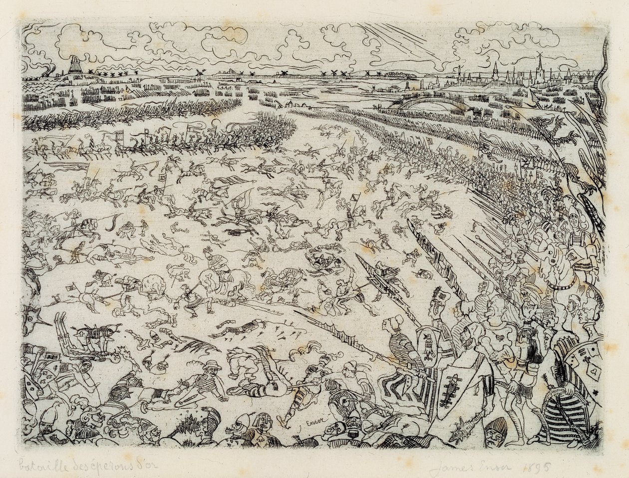 Bitwa o Złote Ostrogi autorstwa James Ensor