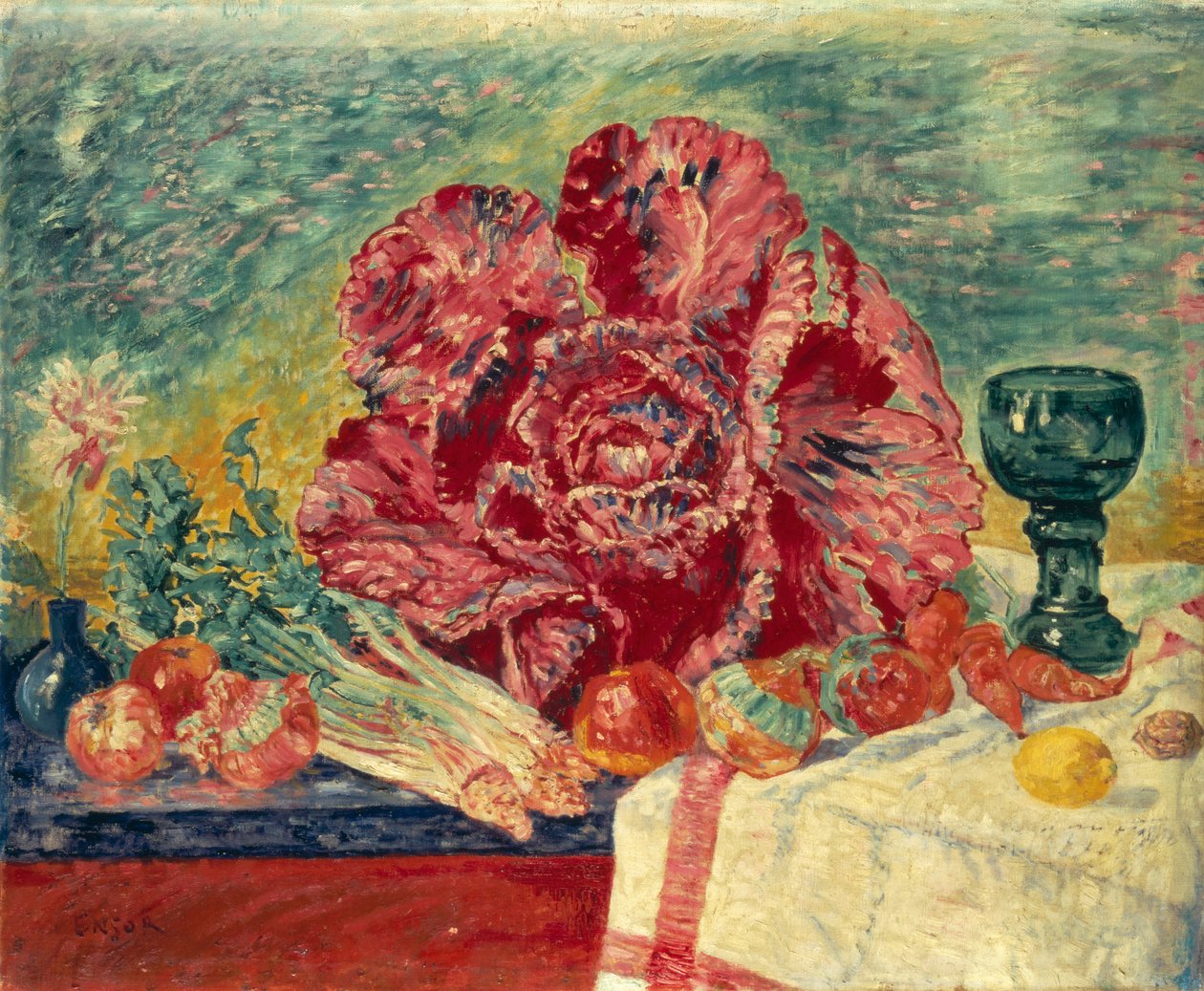 Czerwona kapusta autorstwa James Ensor