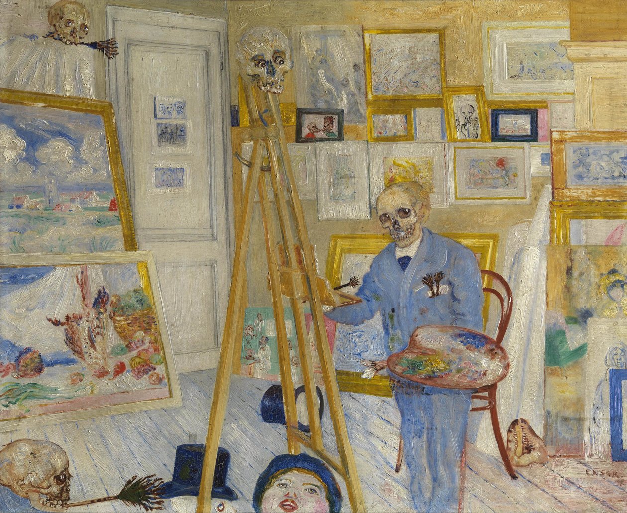 Malarz szkieletów, 1896. autorstwa James Ensor