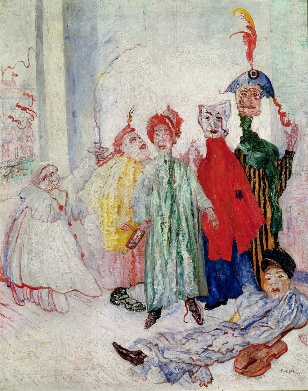 Dziwne maski autorstwa James Ensor