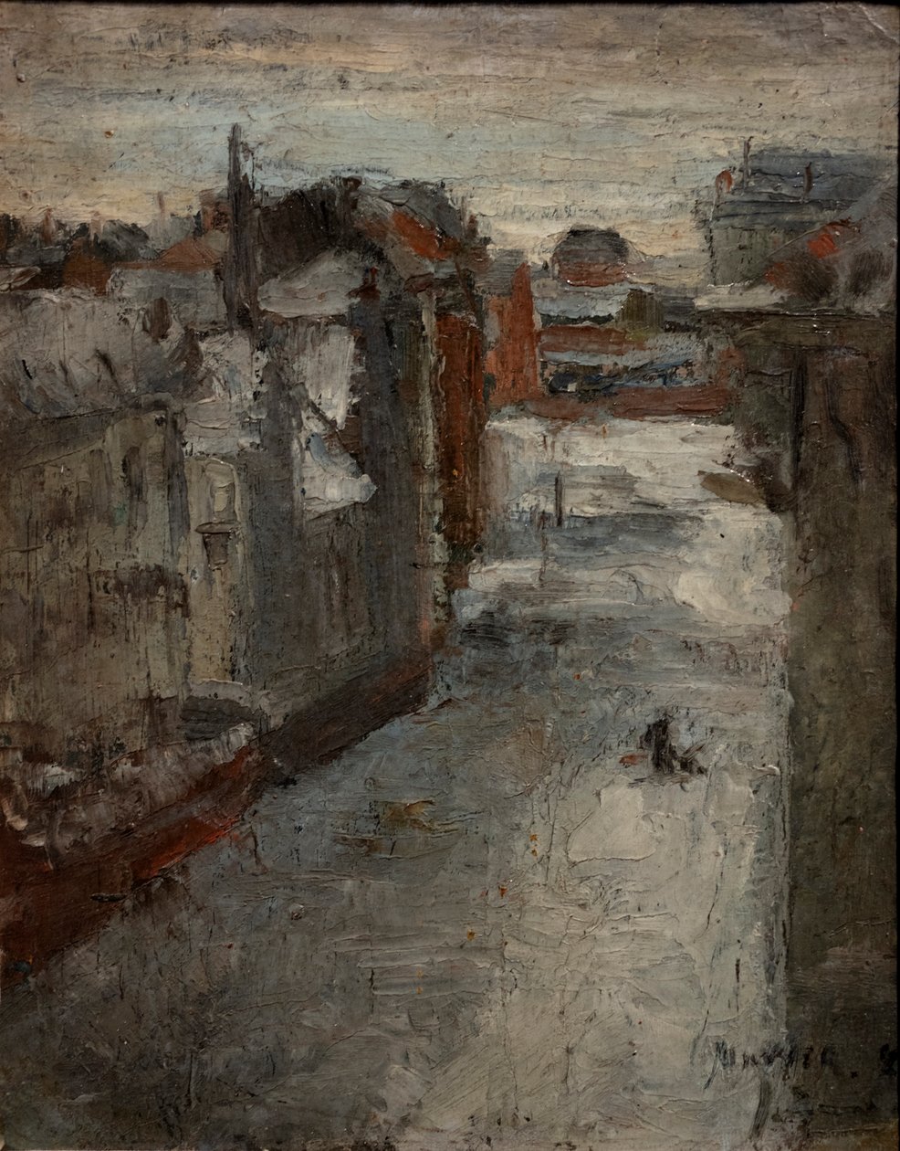 Van Iseghemlaan pod śniegiem autorstwa James Ensor