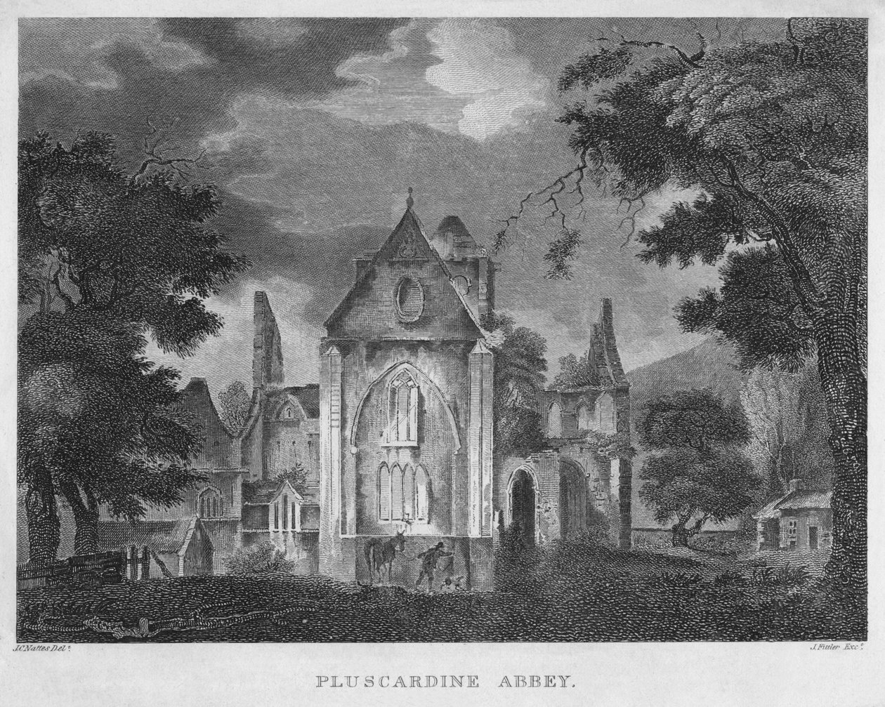 Opactwo Pluscardine, 1804 autorstwa James Fittler