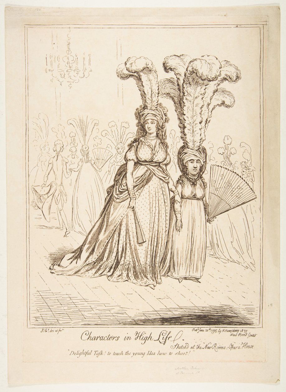 Postacie w High Life, 20 czerwca 1795. autorstwa James Gillray