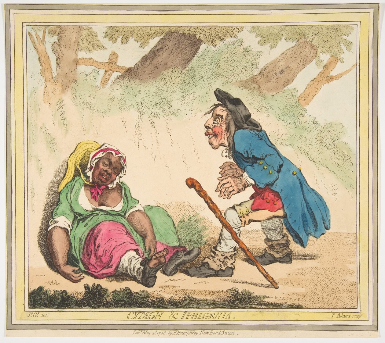 Cymon i Ifigenia, 2 maja 1796 r. autorstwa James Gillray