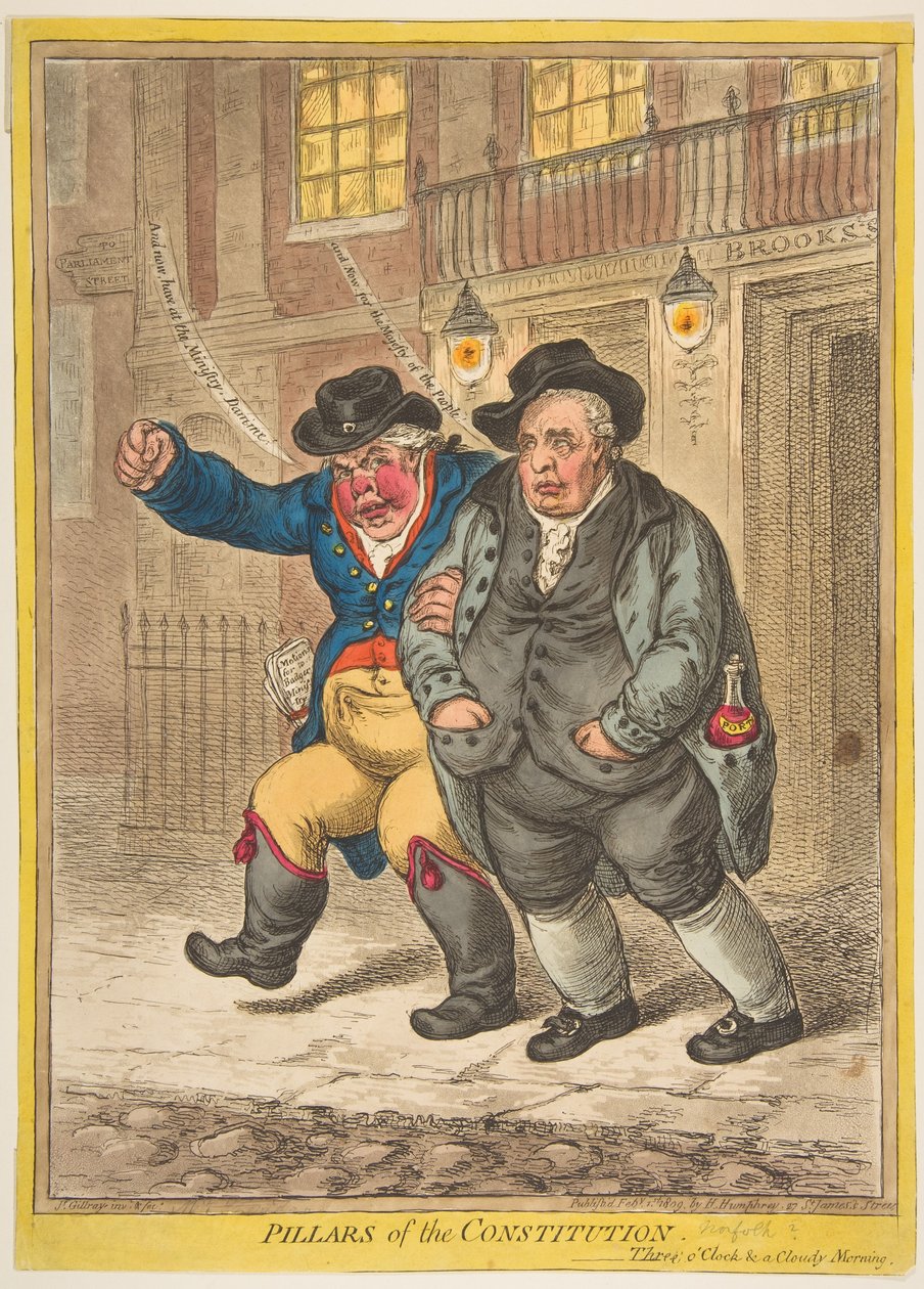 Filary Konstytucji, 1 lutego 1809 r. autorstwa James Gillray
