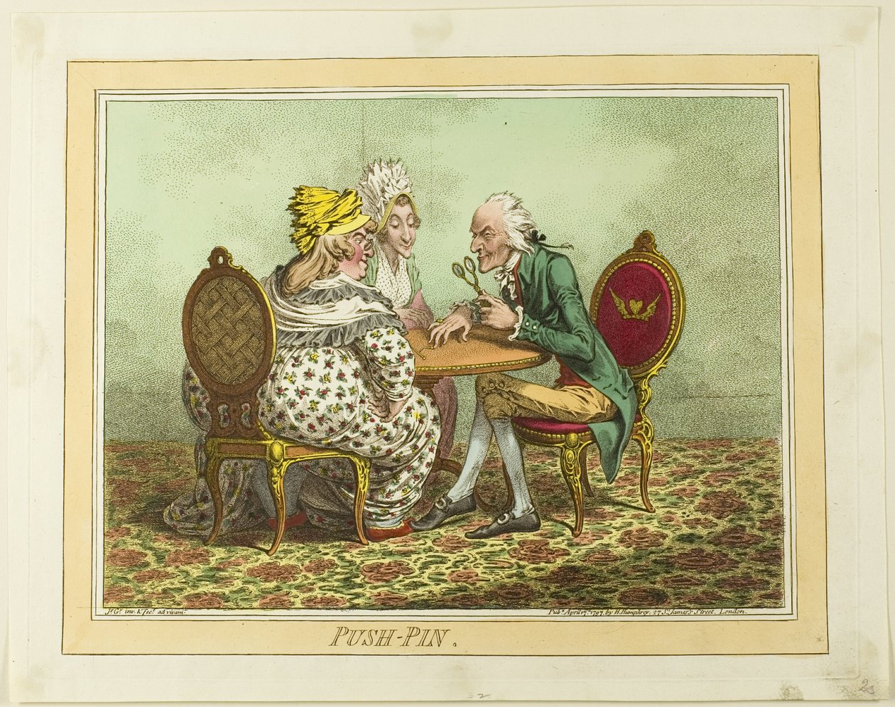 Push-Pin autorstwa James Gillray