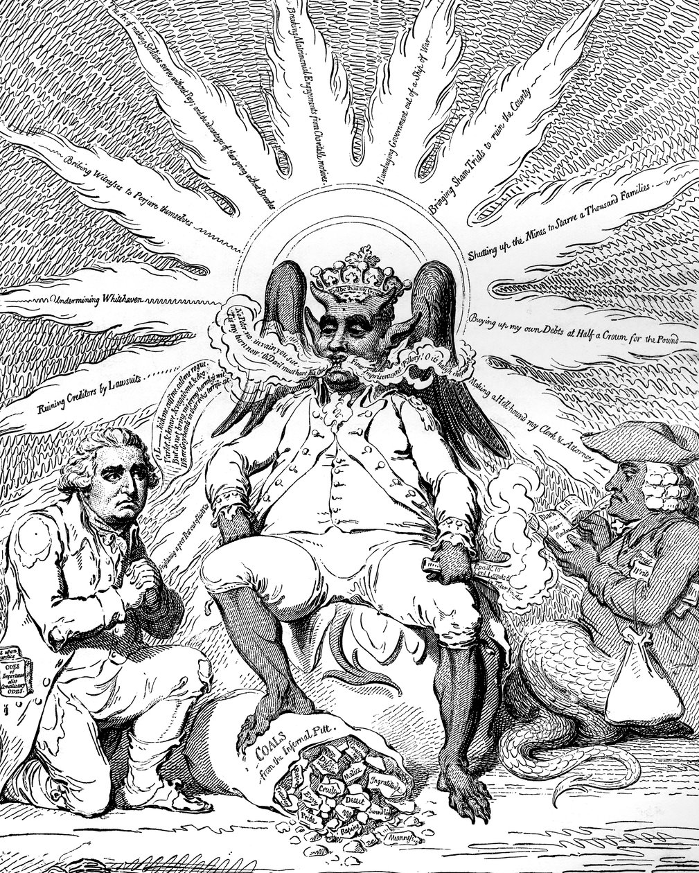 Szatan w całej swojej Chwale..., 1792. autorstwa James Gillray