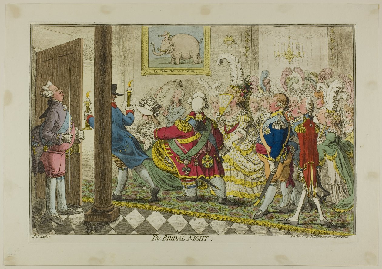 Noc weselna autorstwa James Gillray