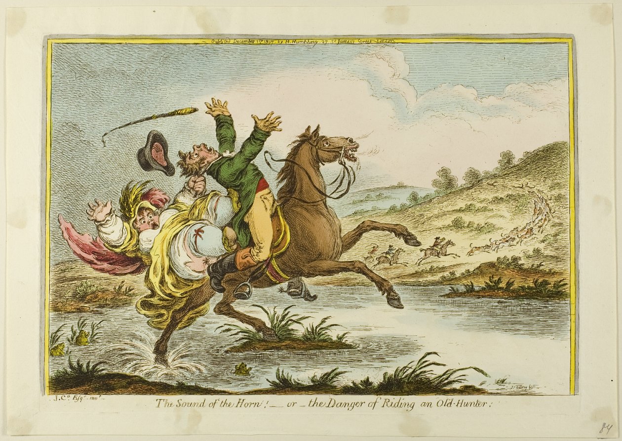 Dźwięk rogu autorstwa James Gillray