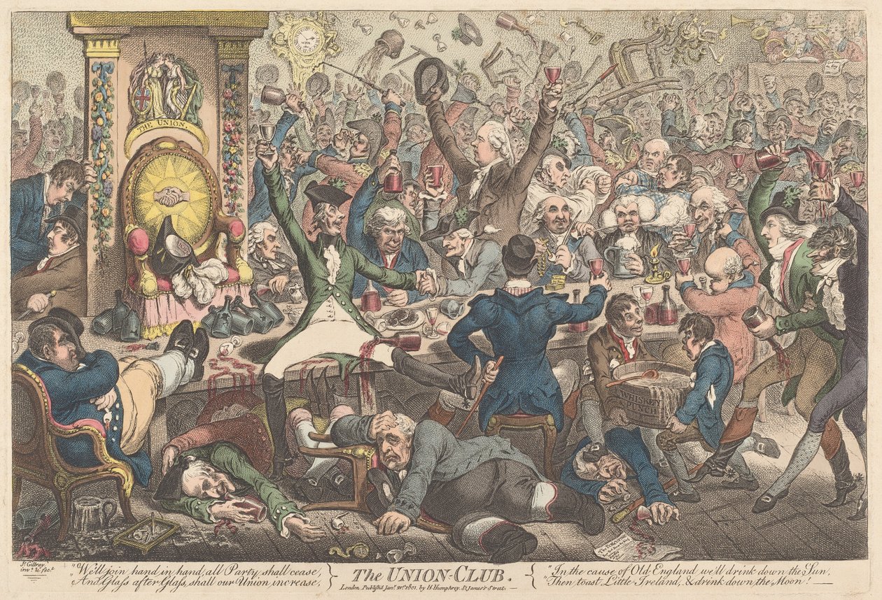 Klub Unii autorstwa James Gillray