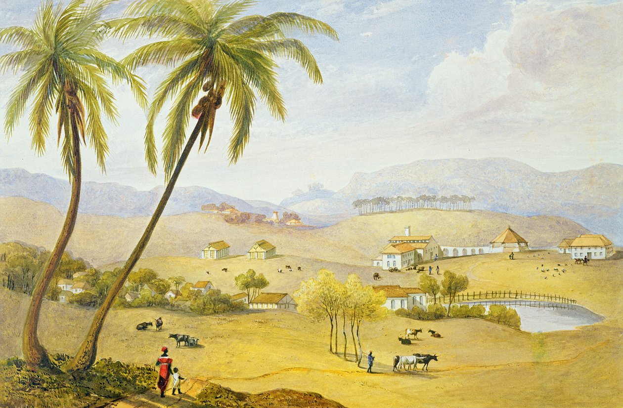 Haughton Court, Hanower, Jamajka, ok. 1820 r. autorstwa James Hakewill