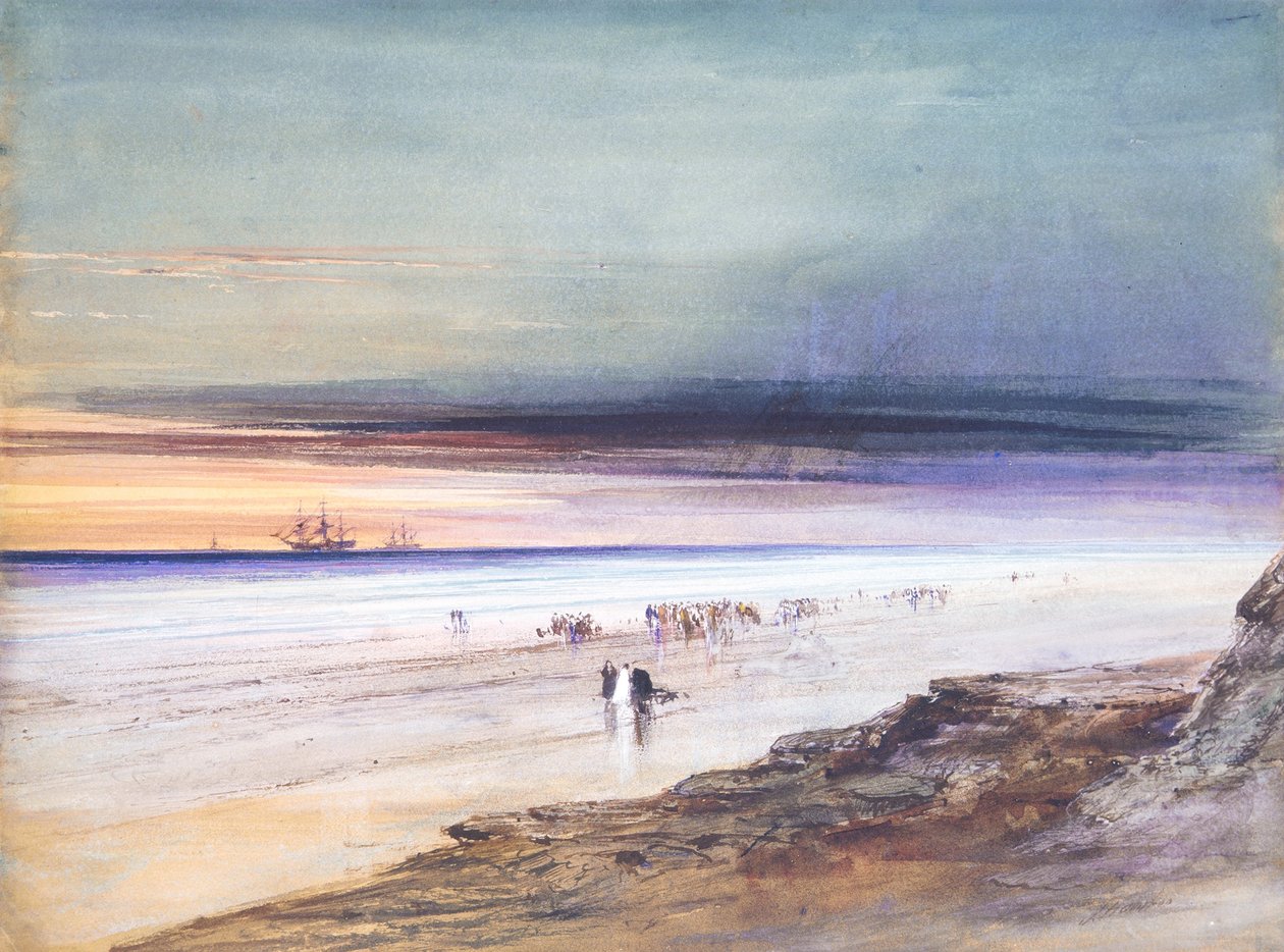 Scena na plaży, c.1865 autorstwa James Hamilton