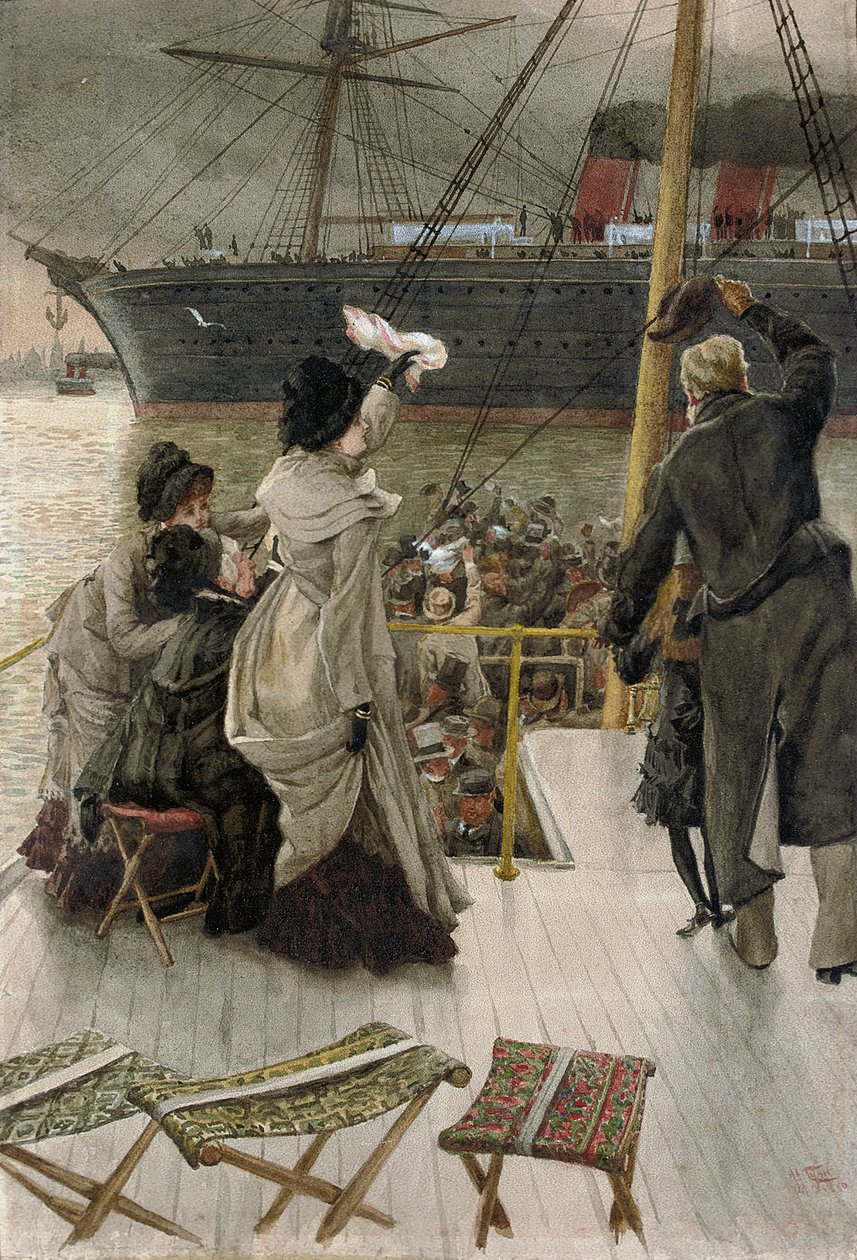 Do widzenia, na Mersey, 1880 autorstwa James Jacques Joseph Tissot