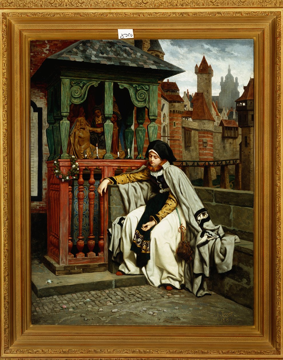 Małgorzata na murach obronnych, 1861 autorstwa James Jacques Joseph Tissot